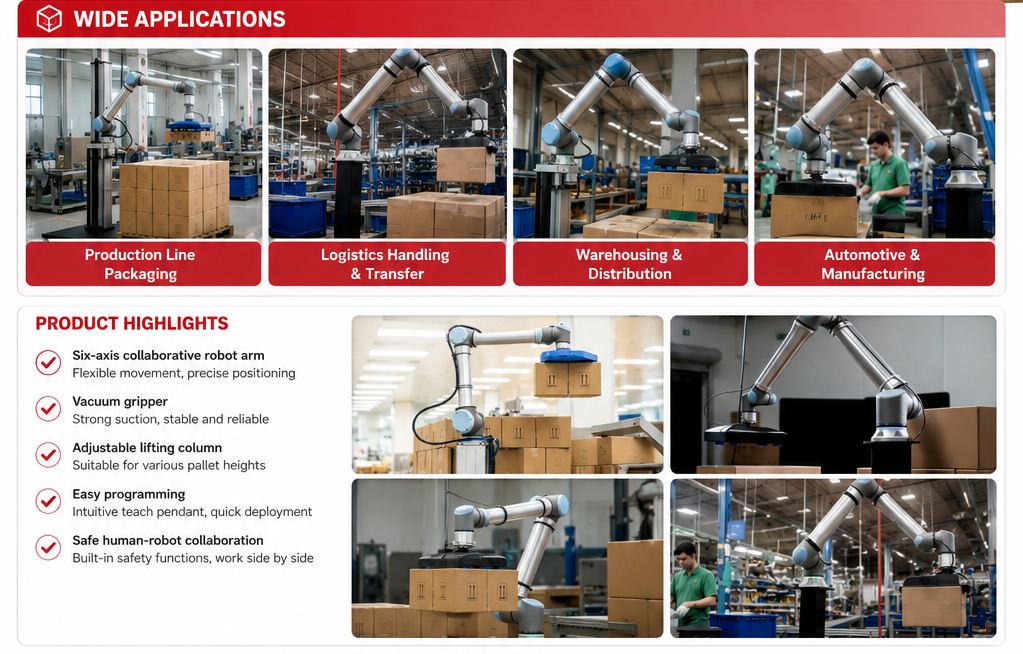 Collaborative palletizing robot