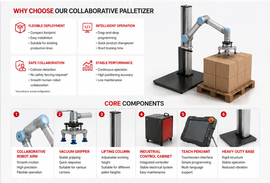 Collaborative palletizing robot