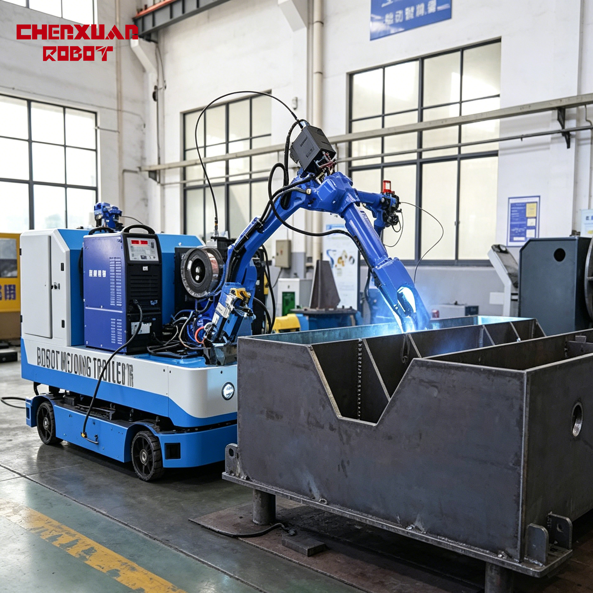 Portable welding robot