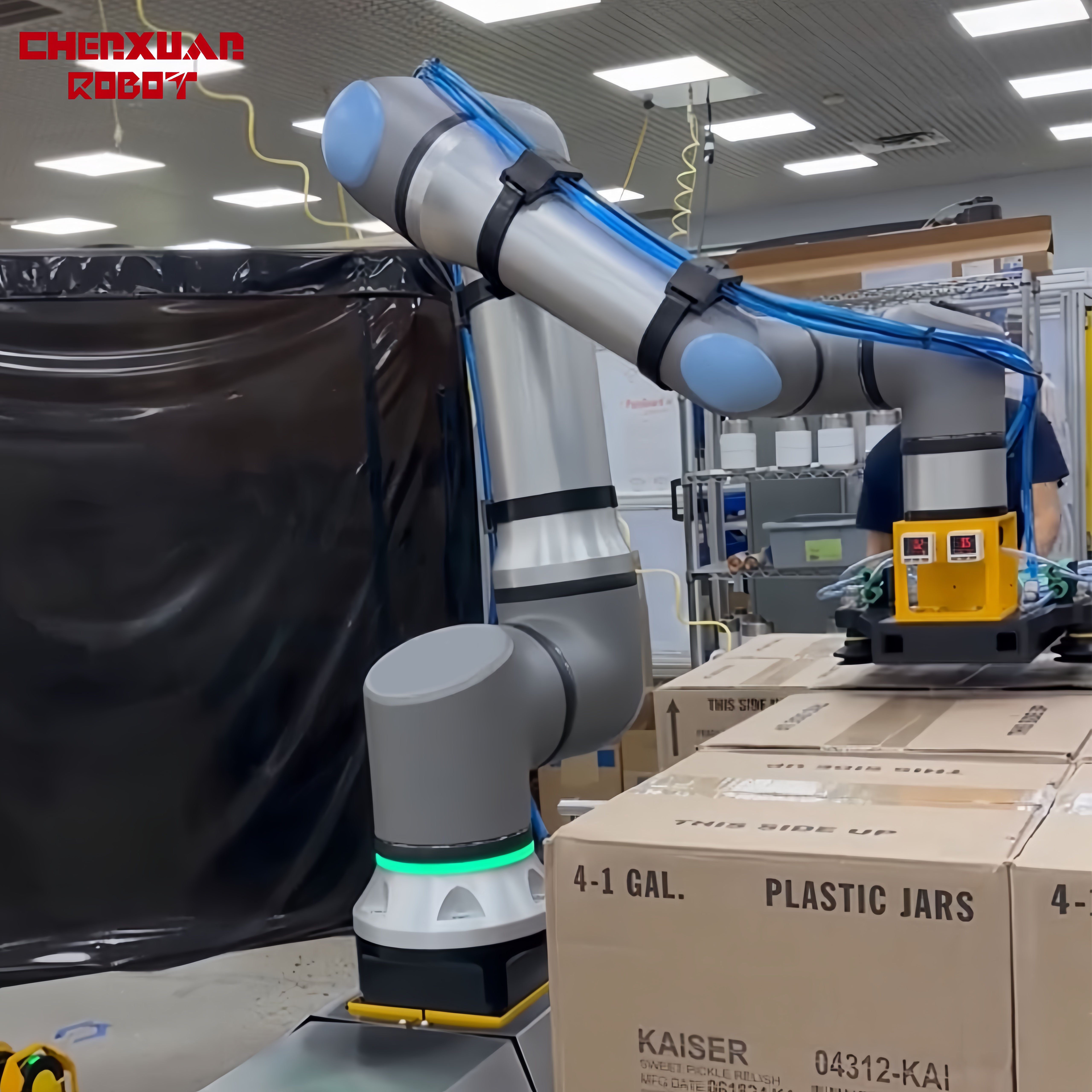 Collaborative stacking robot