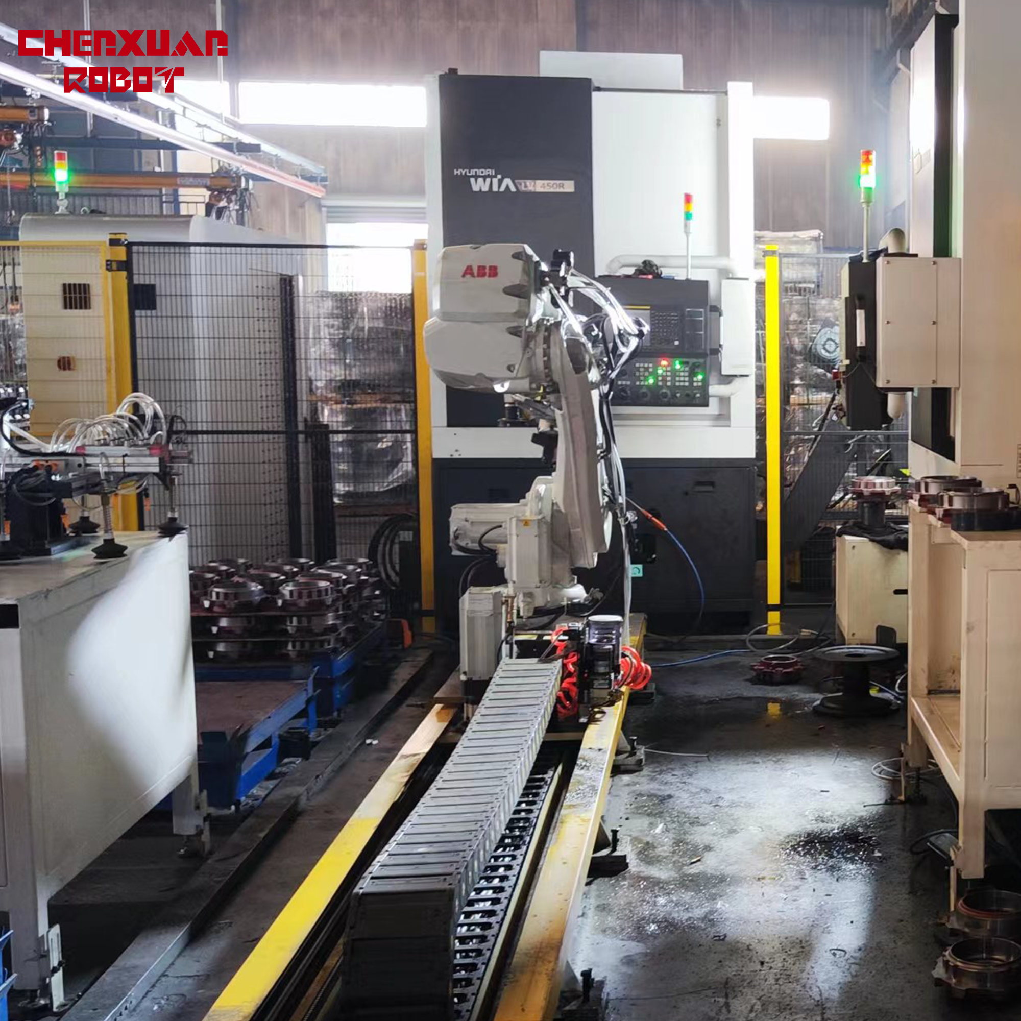 CNC loading unloading robot arm