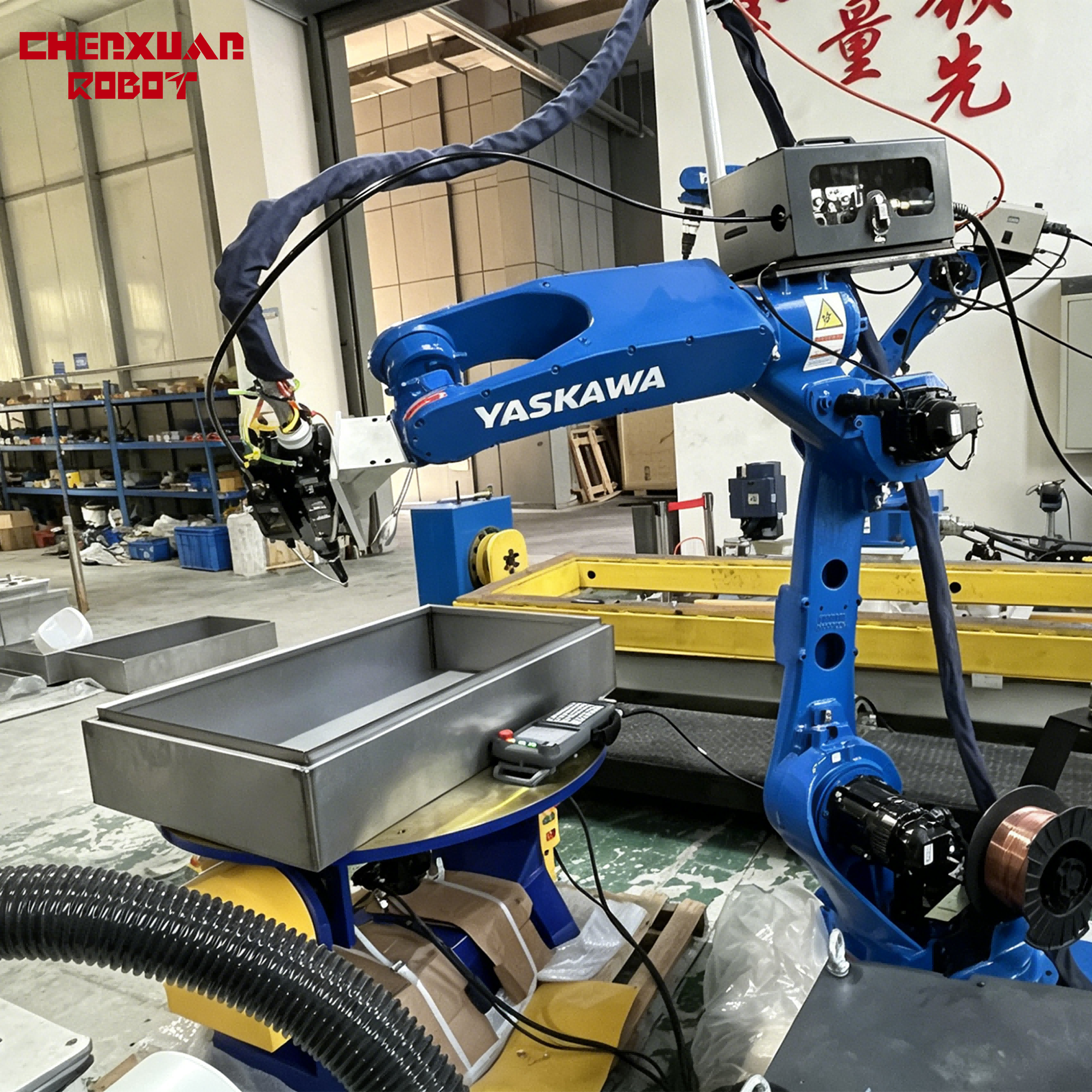 Cabinet laser welding robot