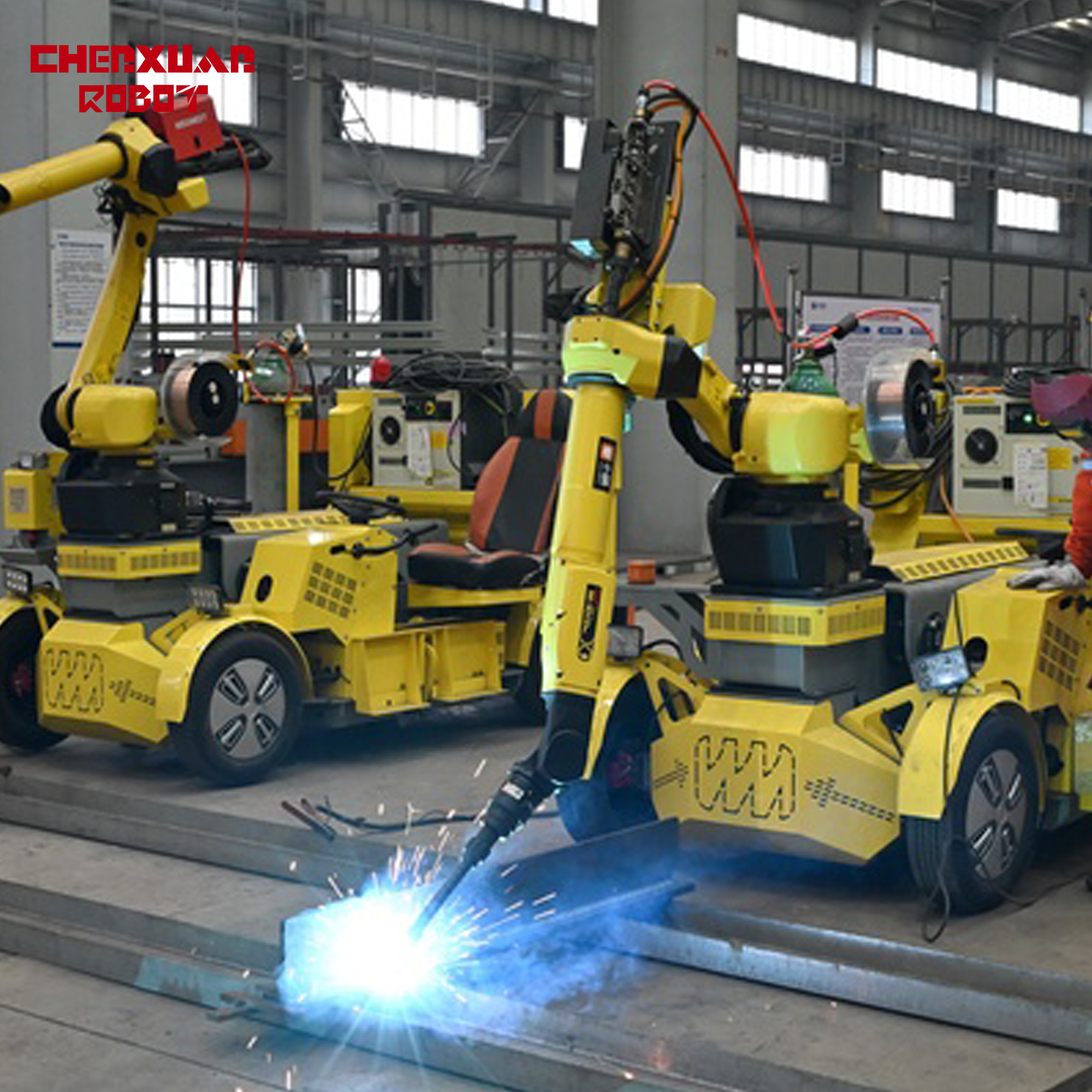 Portable welding robot