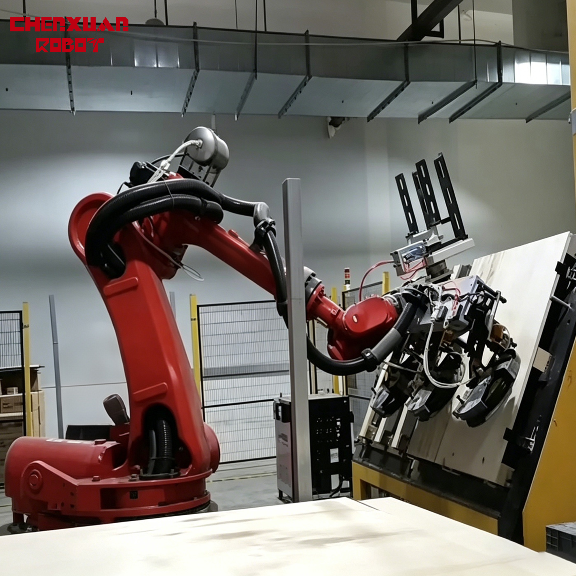  Industrial pallet fastening robot
