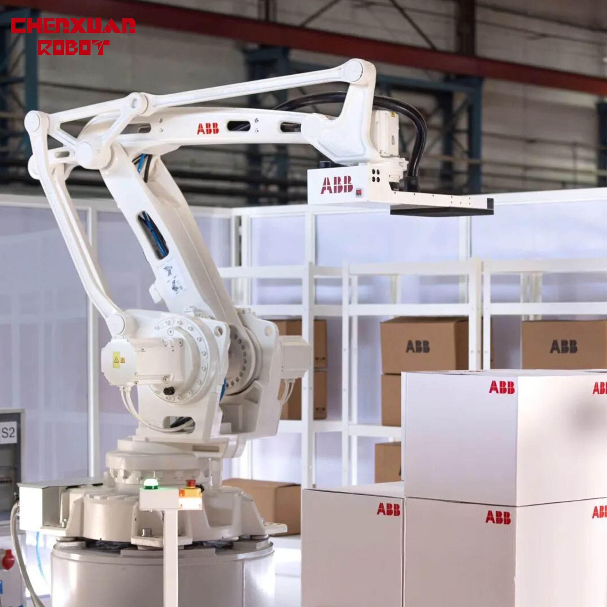 Industrial pallet handling robot
