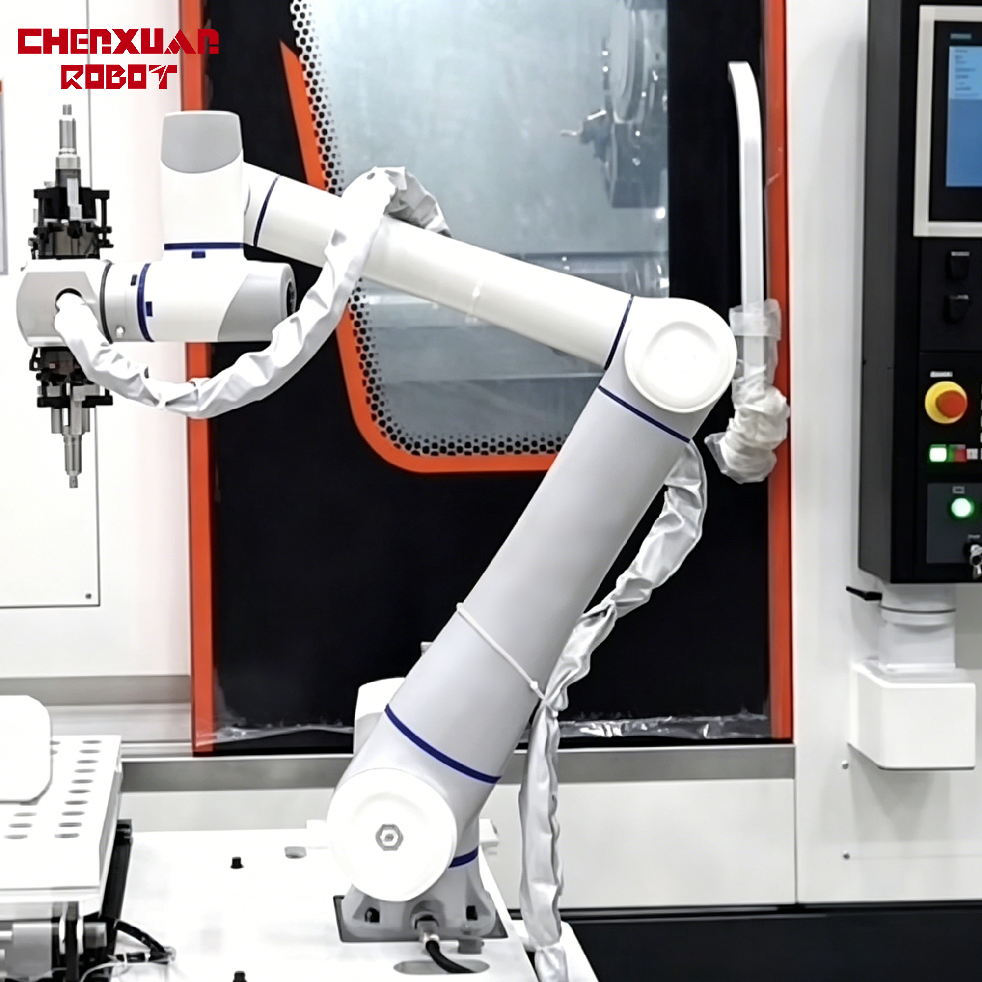 Collaborative robot machine tending
