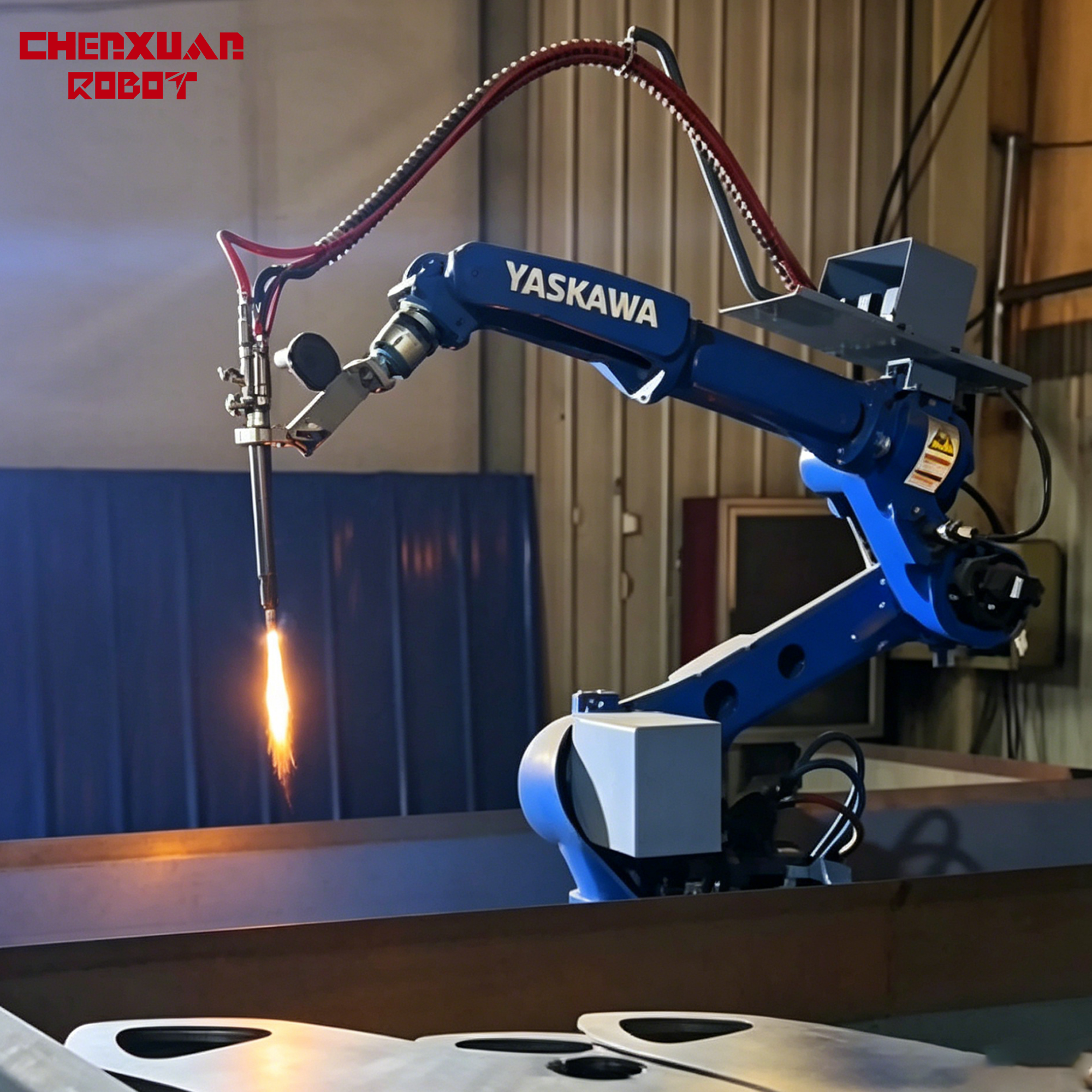Robotic flame cutting machine