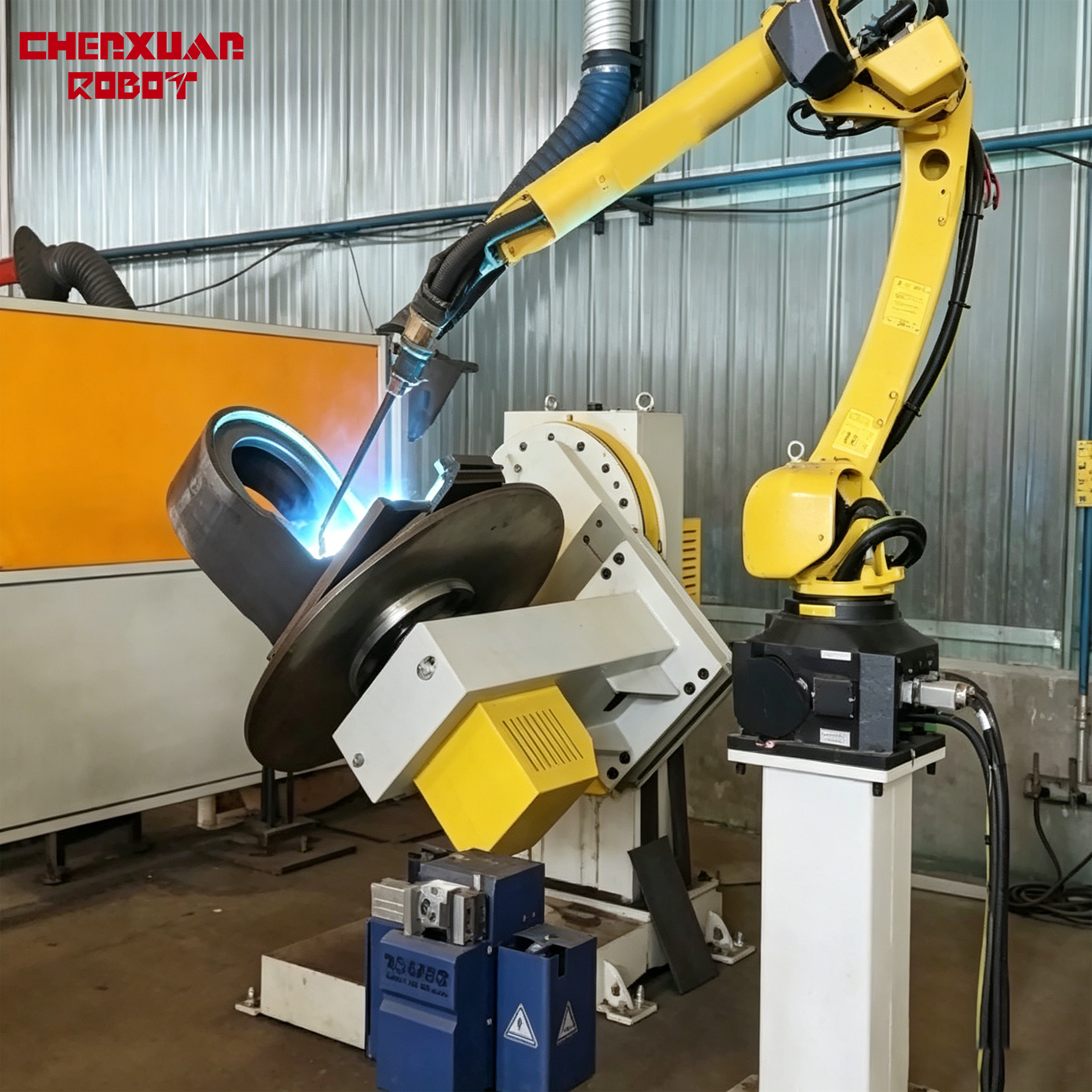 6 axis welding robot workstation