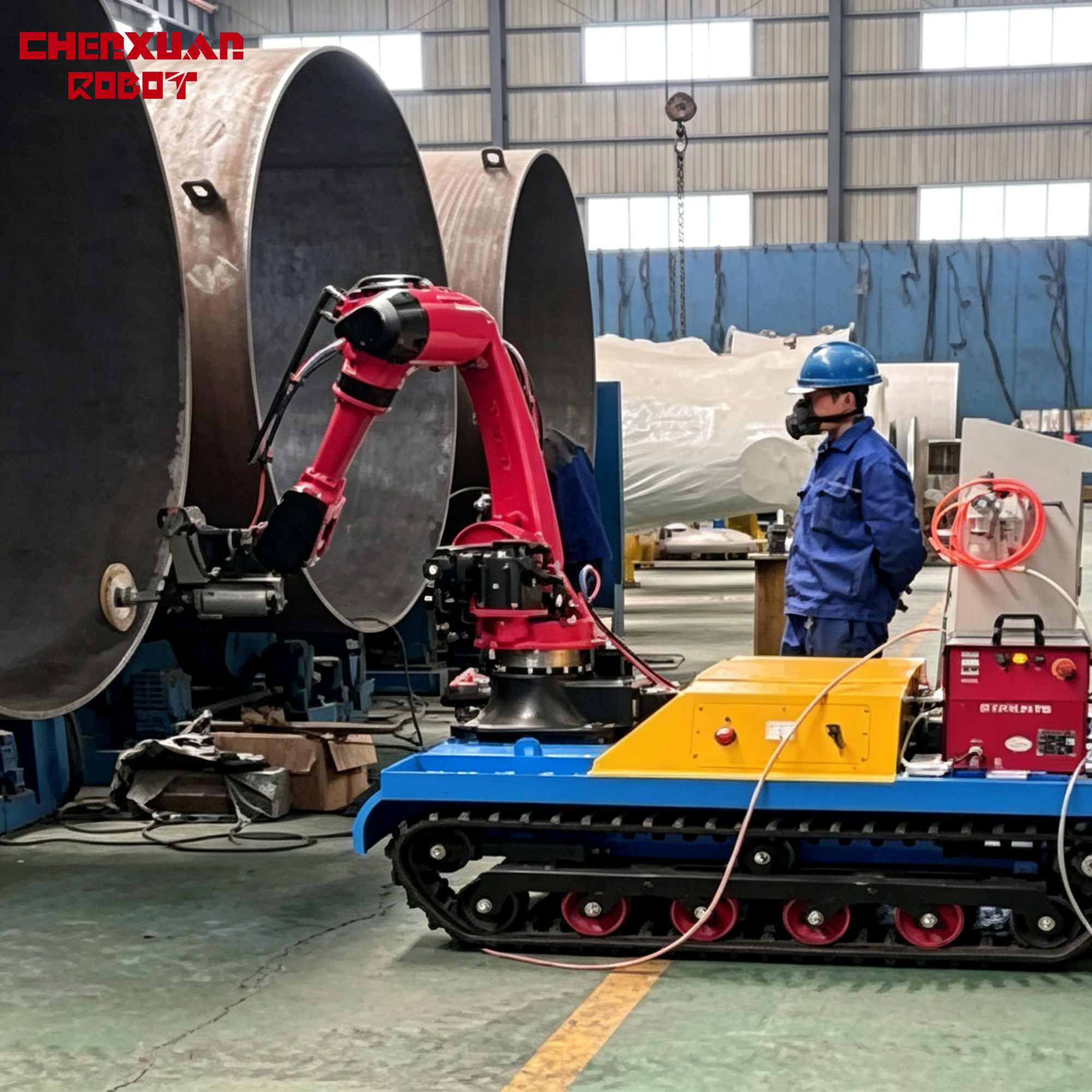 Tracked mobile welding robot 