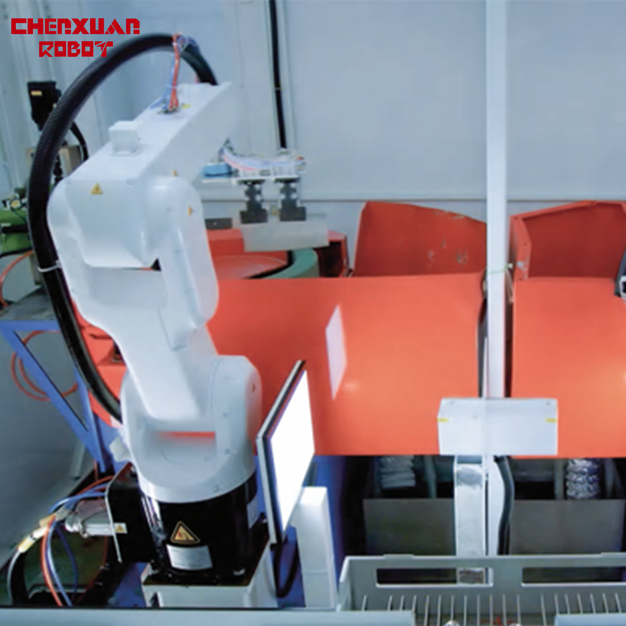 Machine tool loading and unloading robot