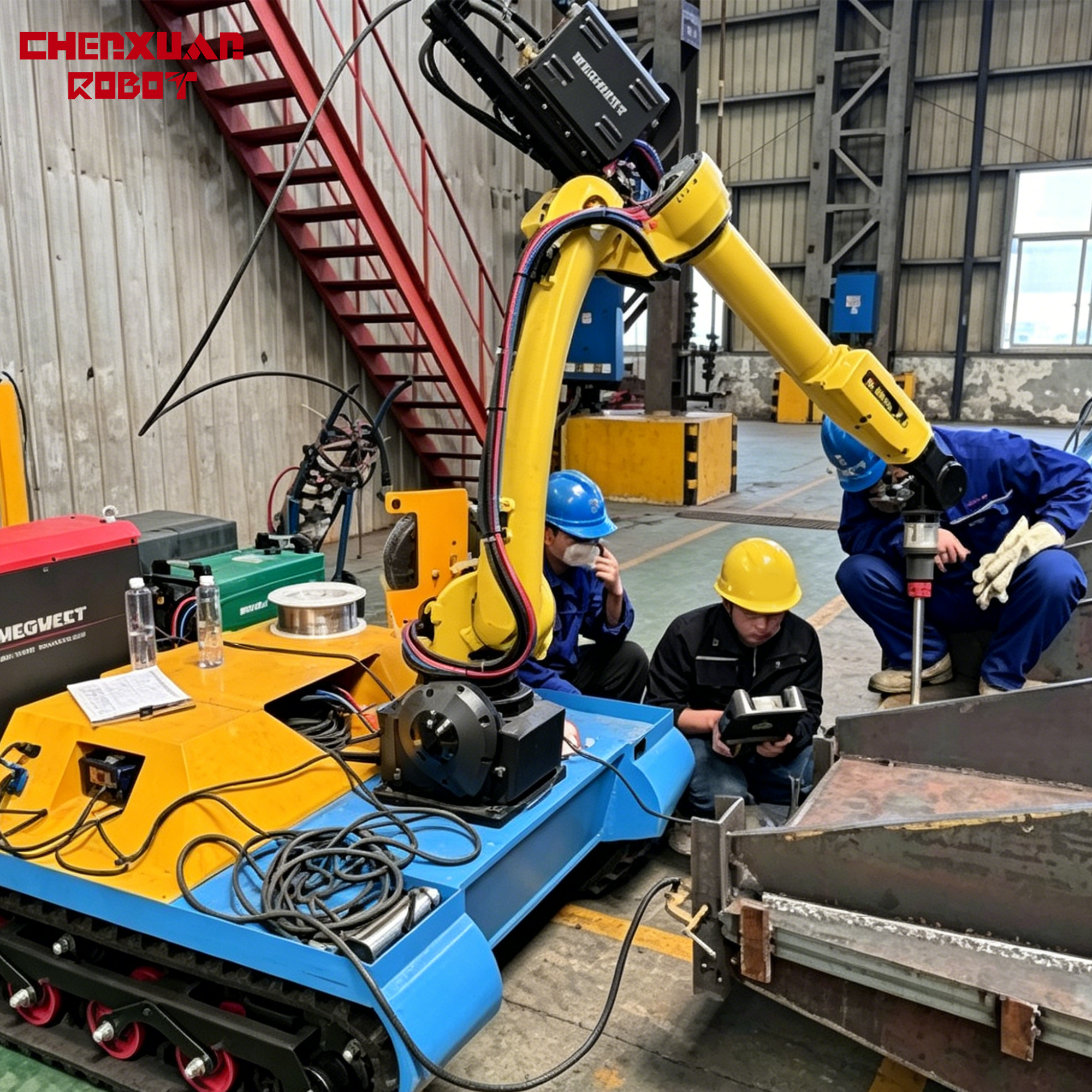 Tracked mobile welding robot 