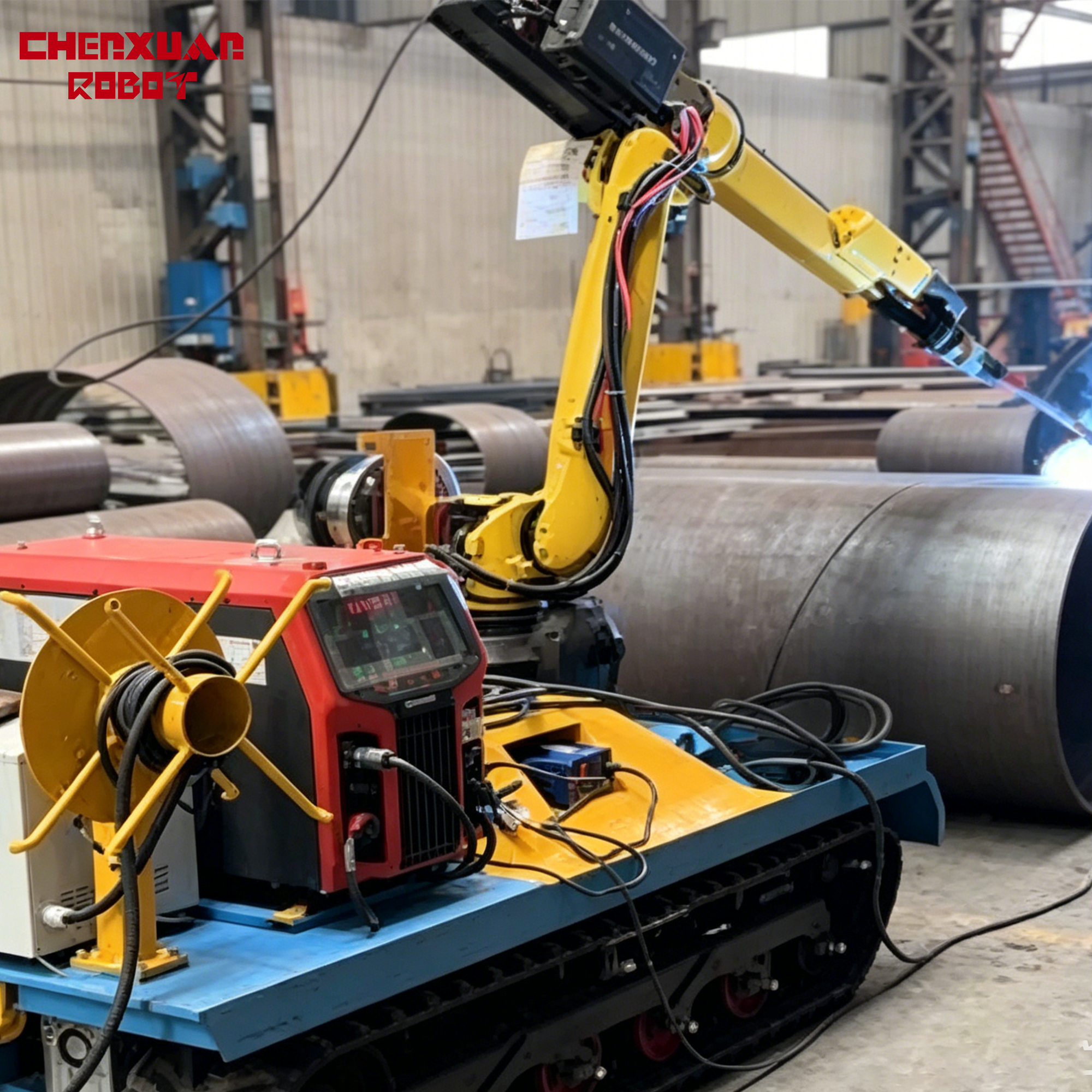 Tracked mobile welding robot 