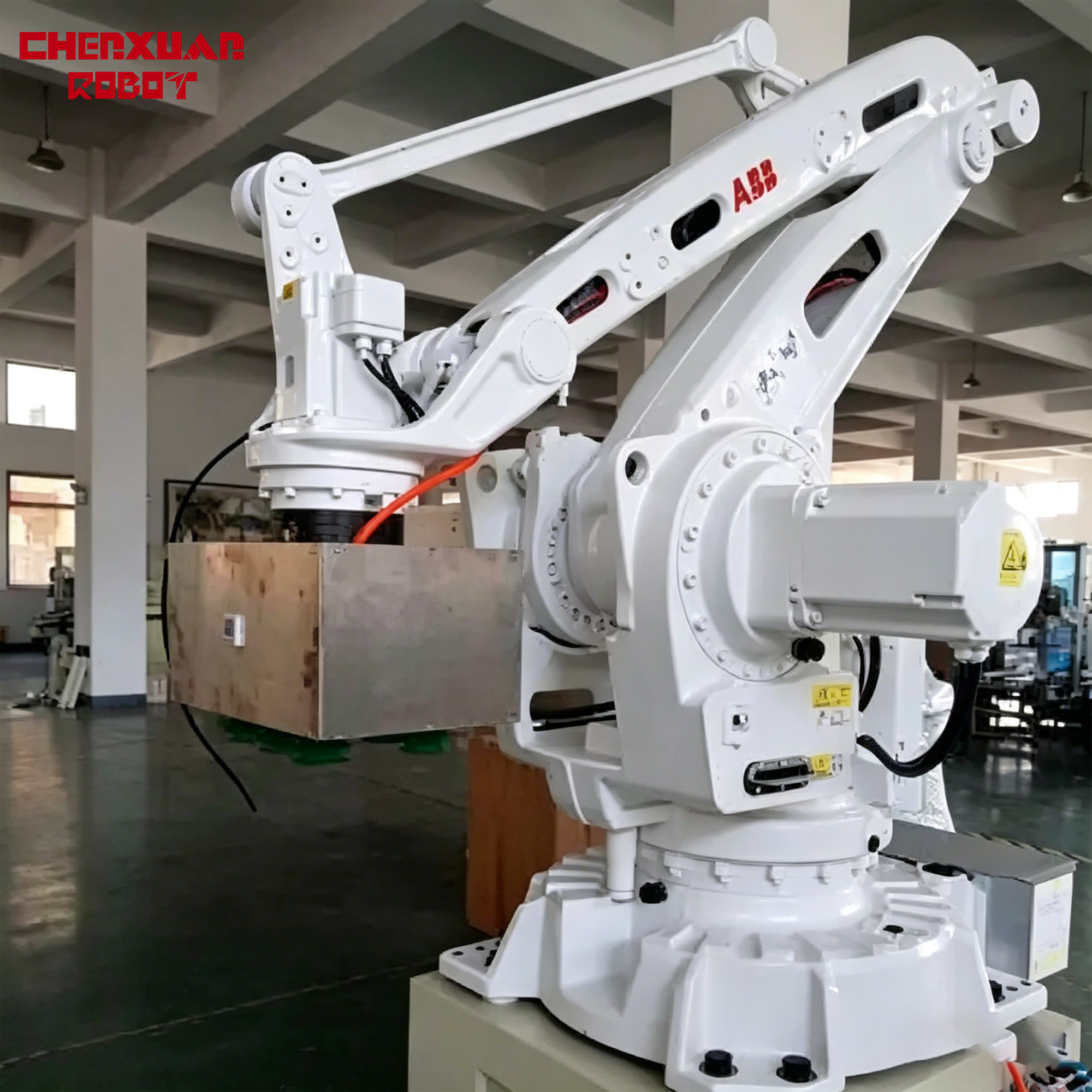 Robotic pallet stacking machine